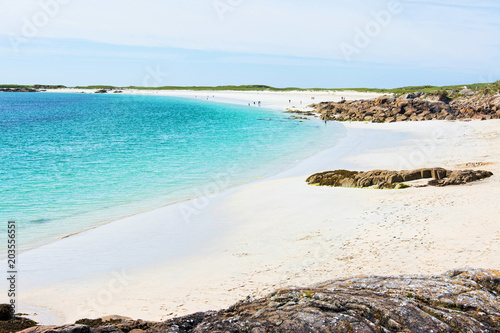 Landscapes of Ireland. White sand of roundstone, Connemara in Galway county photo