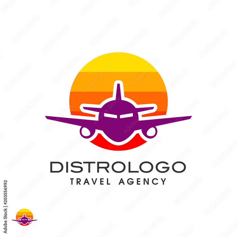 travel agency logo vector template. Holiday logo template vector icon 