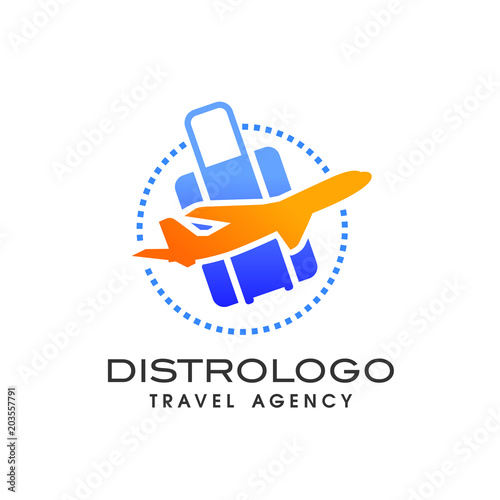travel agency logo vector template. Holiday logo template vector icon 