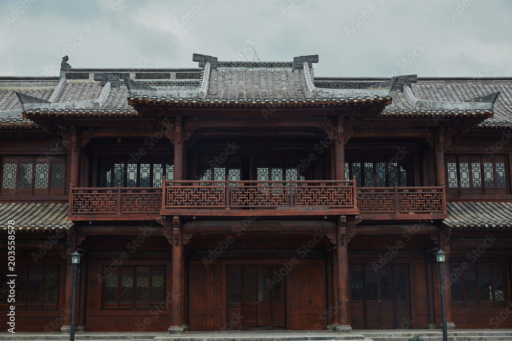 house, architecture, building, wooden, home, ancient, wood, temple, roof, garden, village, sky, traditional, rural, nature, travel, landscape, asia, green, summer, cottage, hut, grass, china, tree