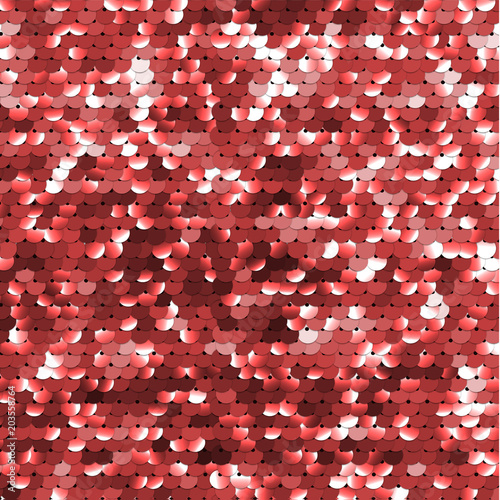 Red sequined texture - vector illustration eps10