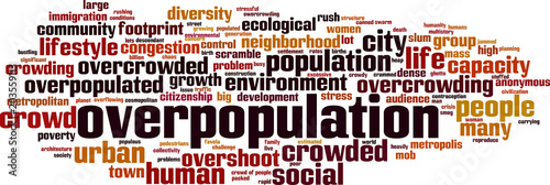 Overpopulation word cloud