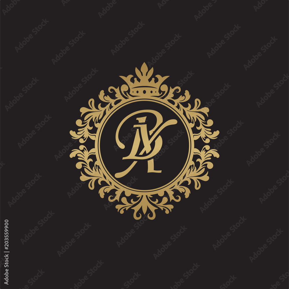 Initial letter BX, overlapping monogram logo, decorative ornament badge, elegant luxury golden color Initial letter BX, overlapping monogram logo, decorative ornament badge, elegant luxury golden color