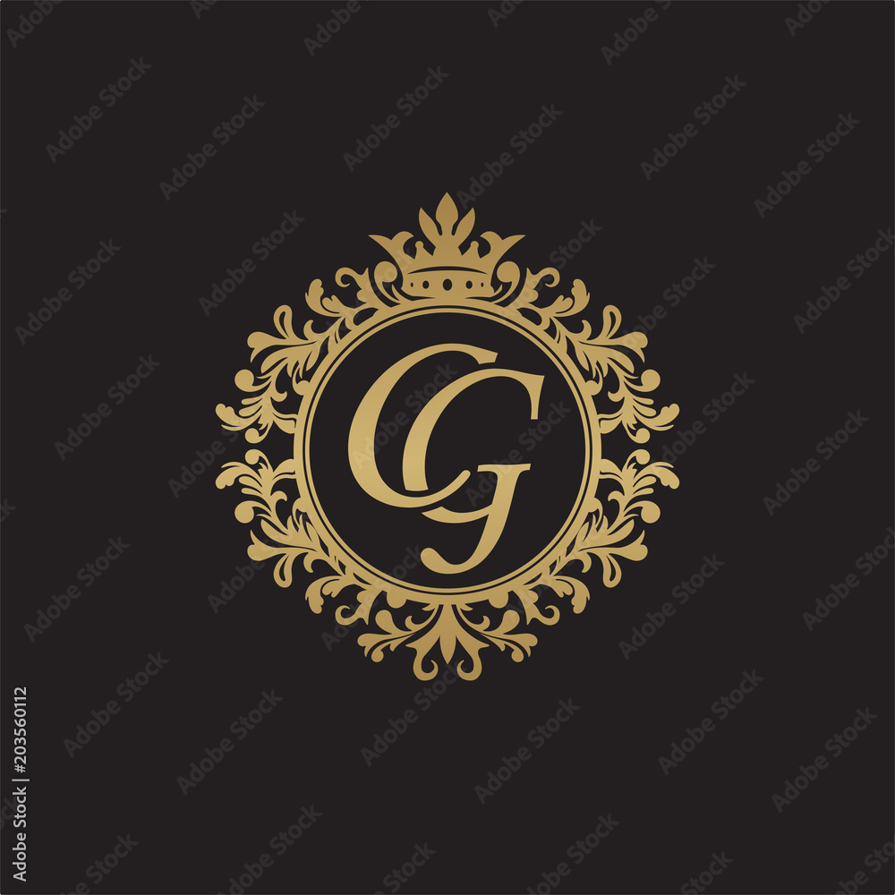 Cg Initial Handwriting Logo Design Script Gold Luxury Vector, Script, Gold,  Luxury PNG and Vector with Transparent Background for Free Download