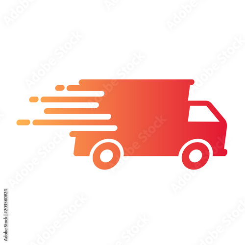 Fast Delivery Truck express vector Icon for goods delivery service company