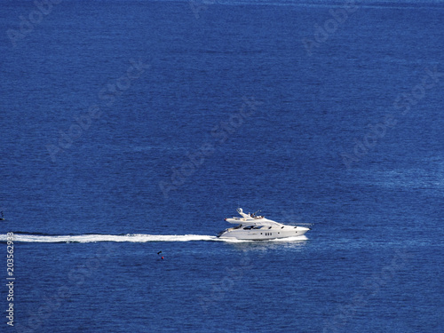 motor yacht on the sea, © Gina Sanders