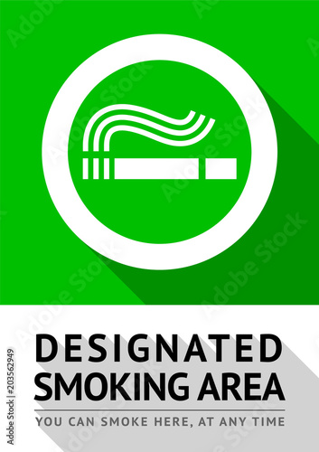 Smoking area poster