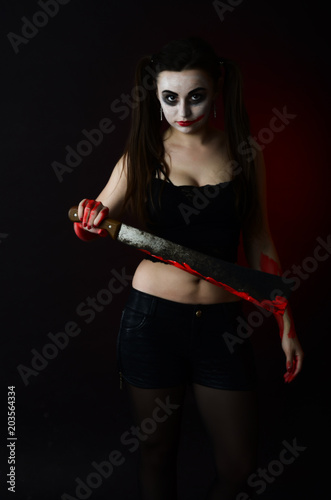 GIRL Harlequin halloween