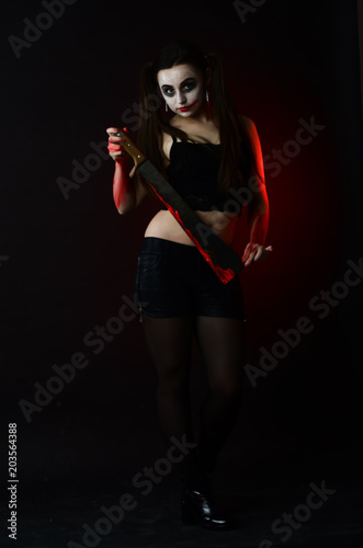 GIRL Harlequin halloween