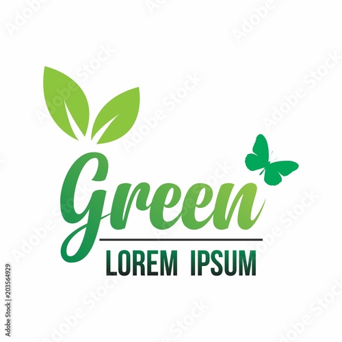 eco green logo design for nature and environment