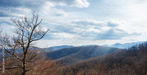 Blue ridge mountains in North Carolina