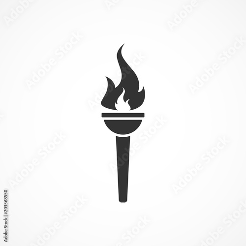 Vector image of a torch icon.