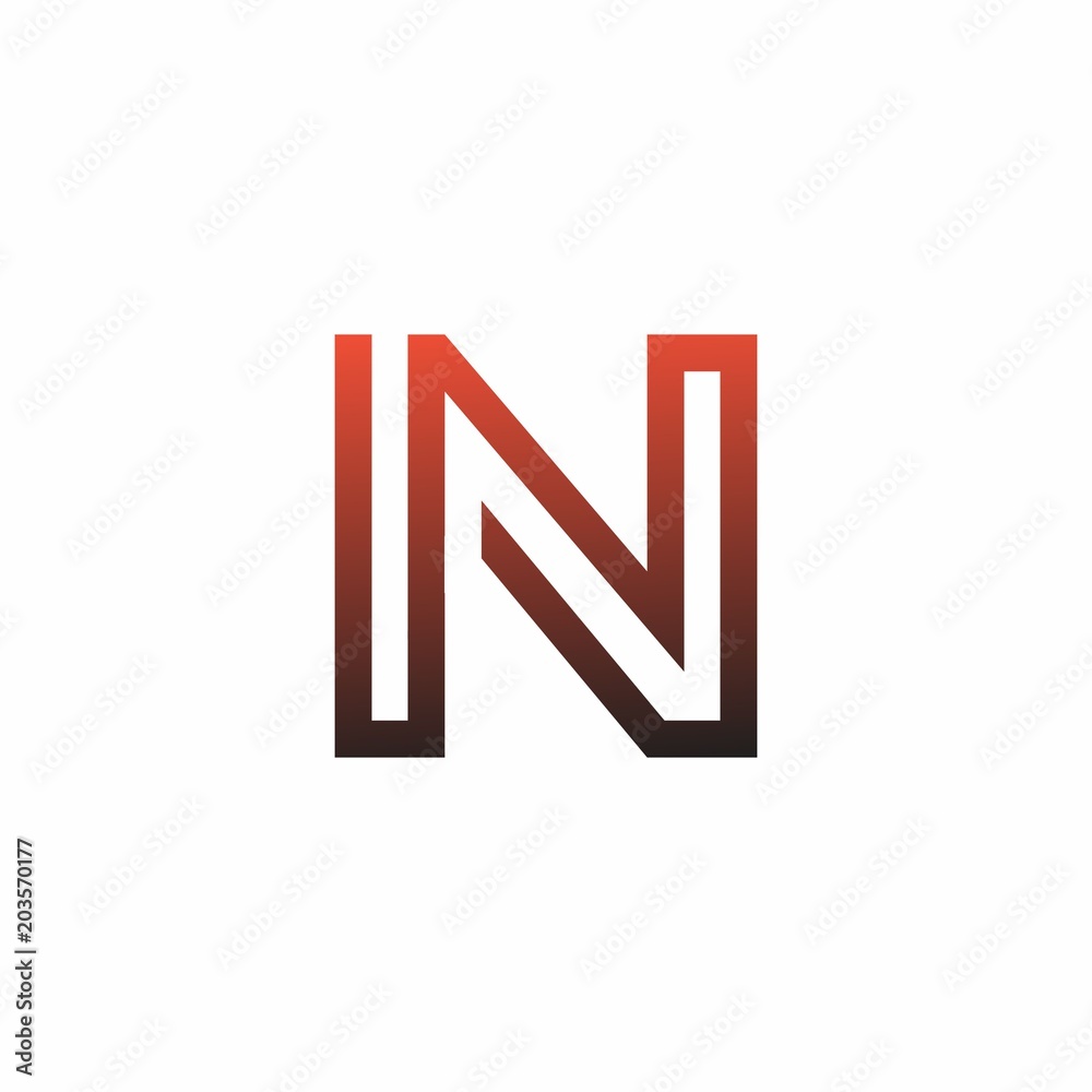 N letter logo design for graphic, typography and creative font N letter logo design for graphic, typography and creative font