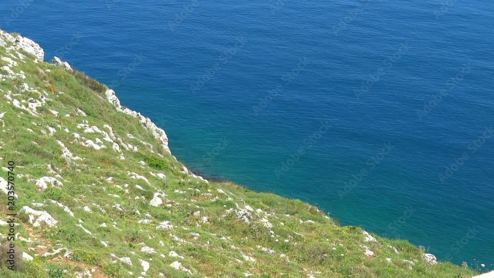 Italy, Otranto, lighthouse of Punta Palascia. Rocky coast. Italy, Otranto, lighthouse of Punta Palascia. Rocky coast.