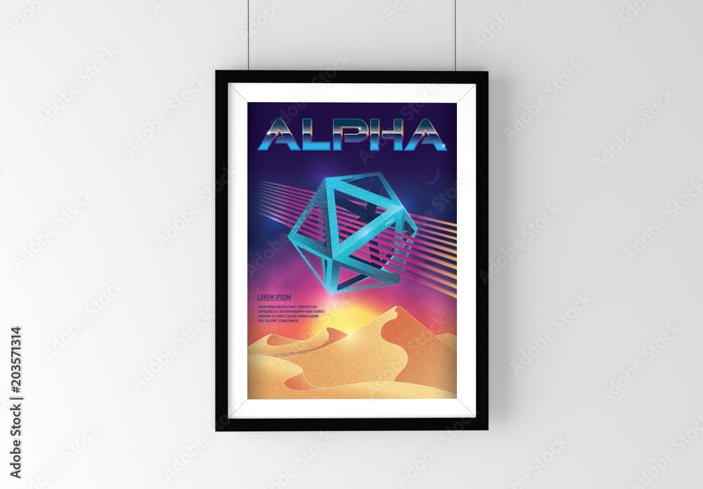 Retro Scifi Flyer Layout Stock Template Adobe Stock