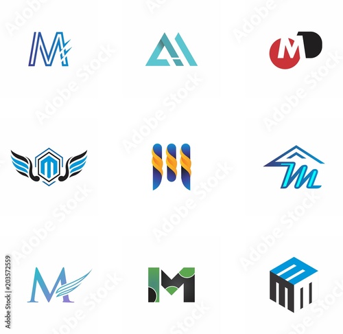 M letter logo design for icon, web, technology, and corporate
