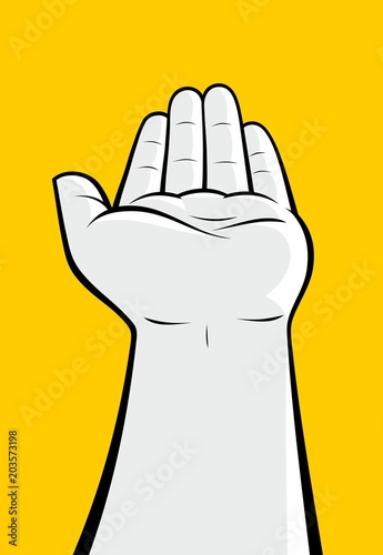 Begging hand