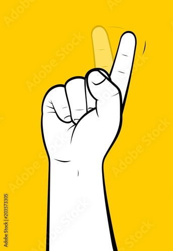 No sign finger