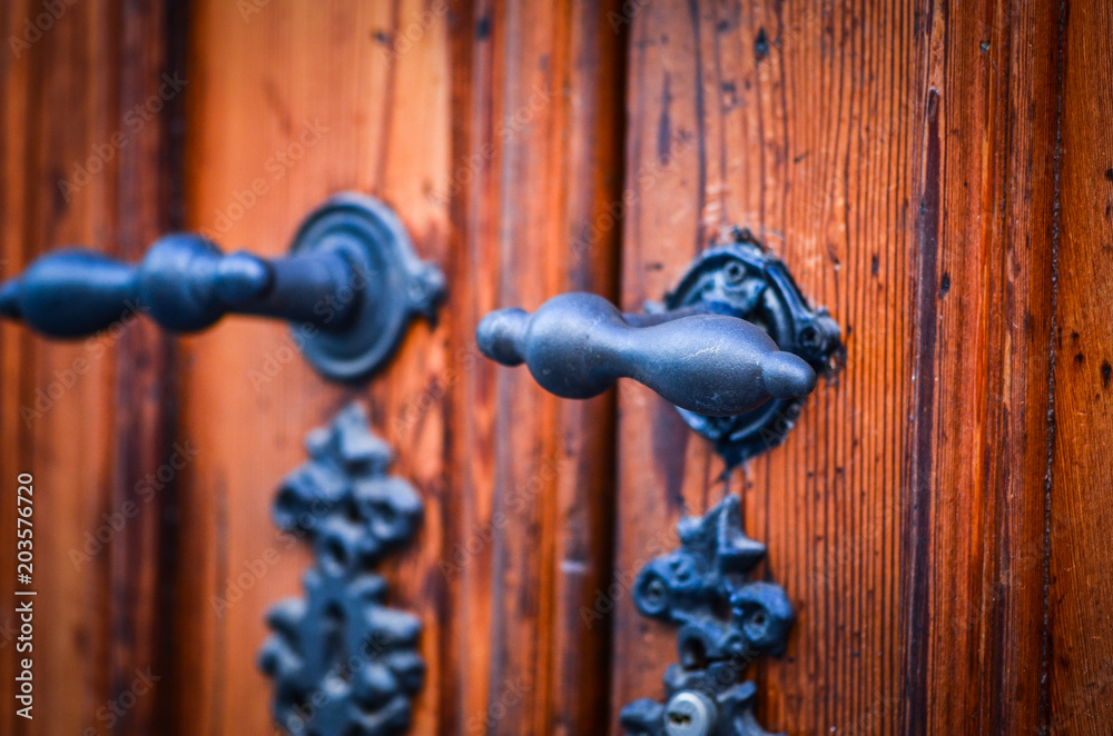 old doors close up view - on the historical streets of Italy old doors close up view - on the historical streets of Italy