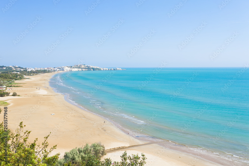 Vieste, Apulia - View from a lookout above the bay of Vieste