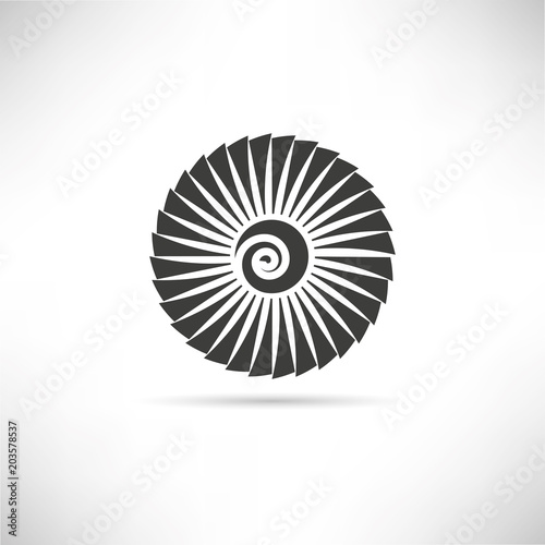 jet engine turbine, wind turbine icon