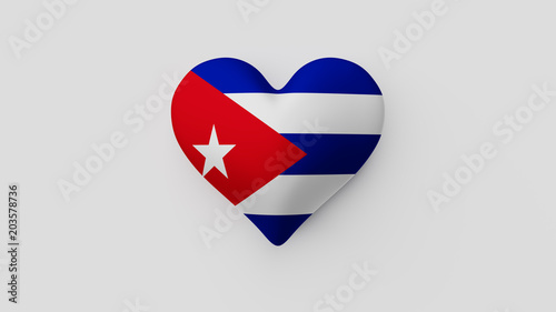 Coraz  n bandera Cuba. 3D