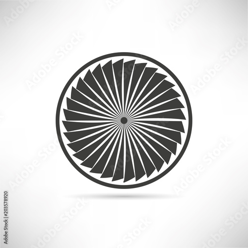 jet engine turbine, wind turbine icon