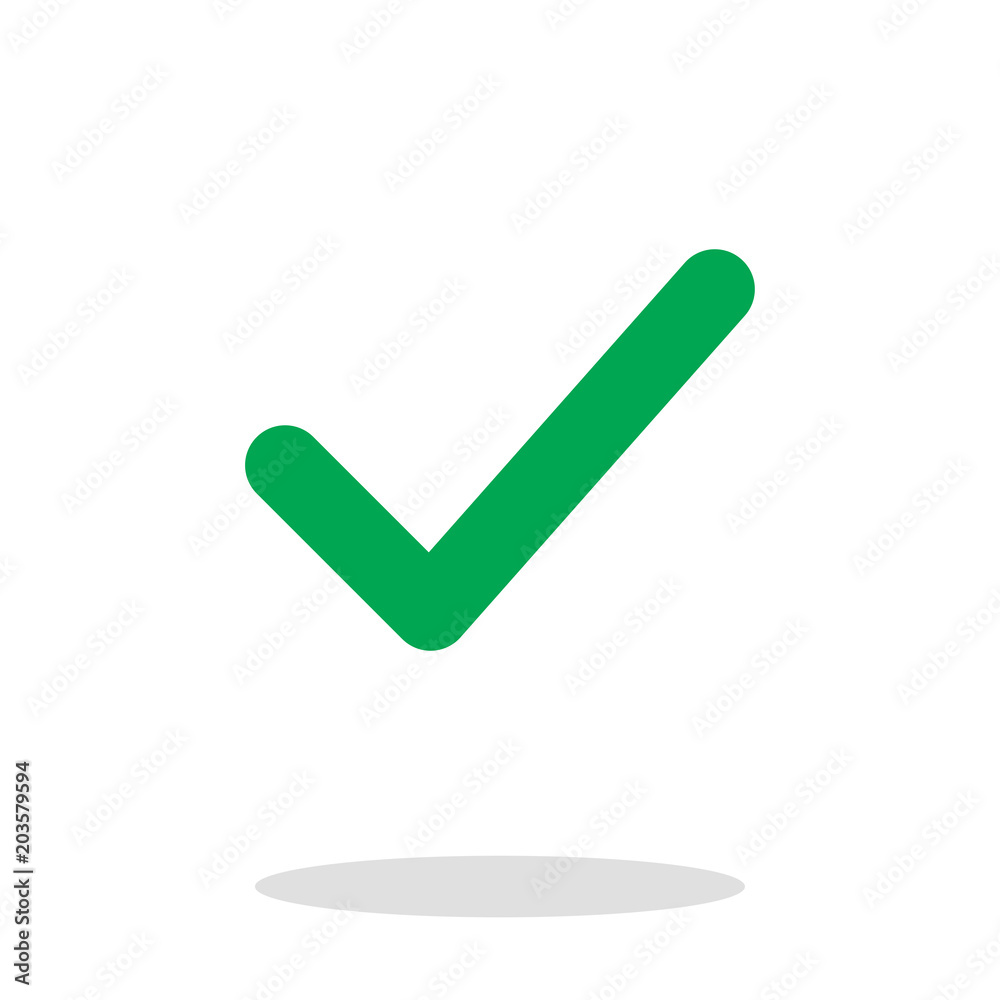 Approved vector icon, check symbol. Trendy, simple flat sign illustration for web Approved vector icon, check symbol. Trendy, simple flat sign illustration for web