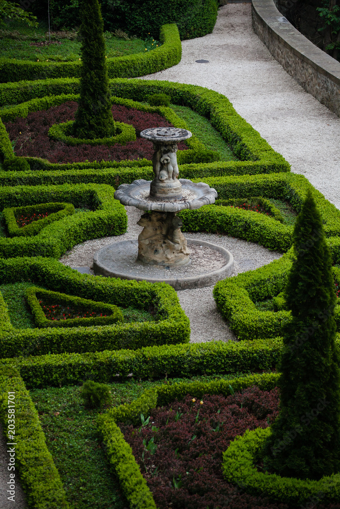 The garden at the castle The garden at the castle