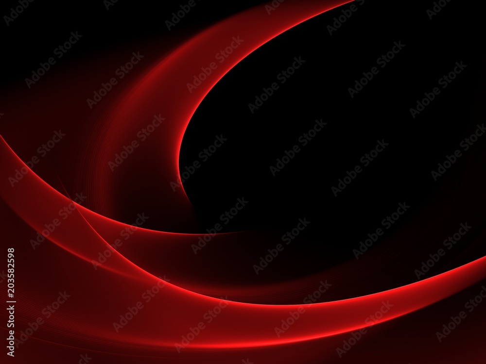 Abstract luminous red and black background