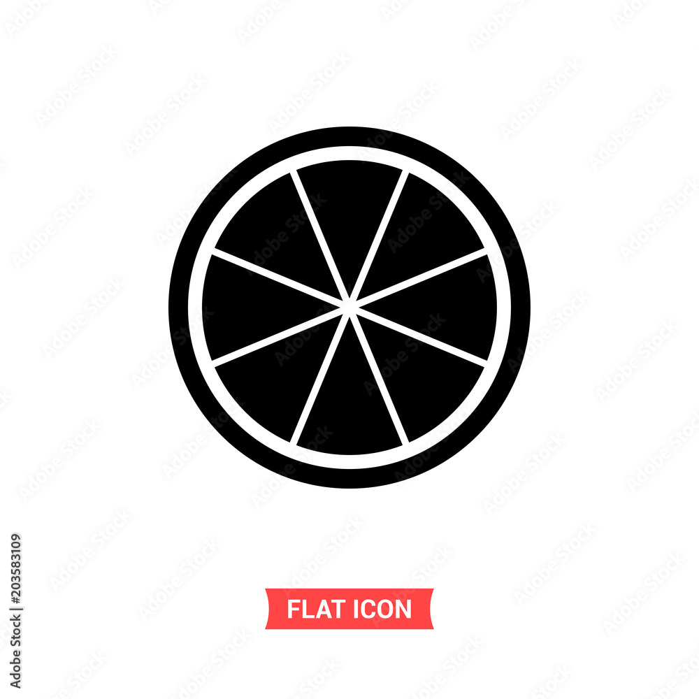 Lemon vector icon, fruit symbol. Trendy, simple flat sign illustration for web