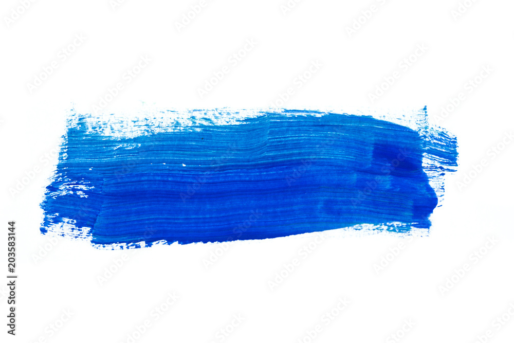 blau wasserfarben muster Pinselstrich - obrazy, fototapety, plakaty 