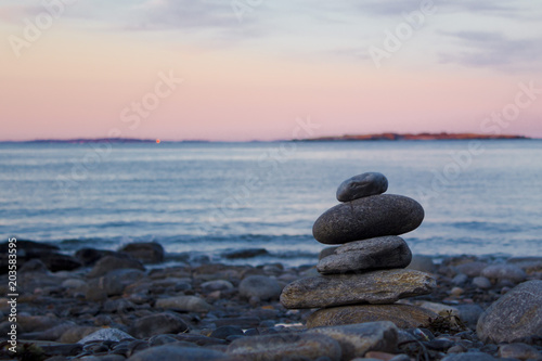 Stacked Rocks Representing Zen
