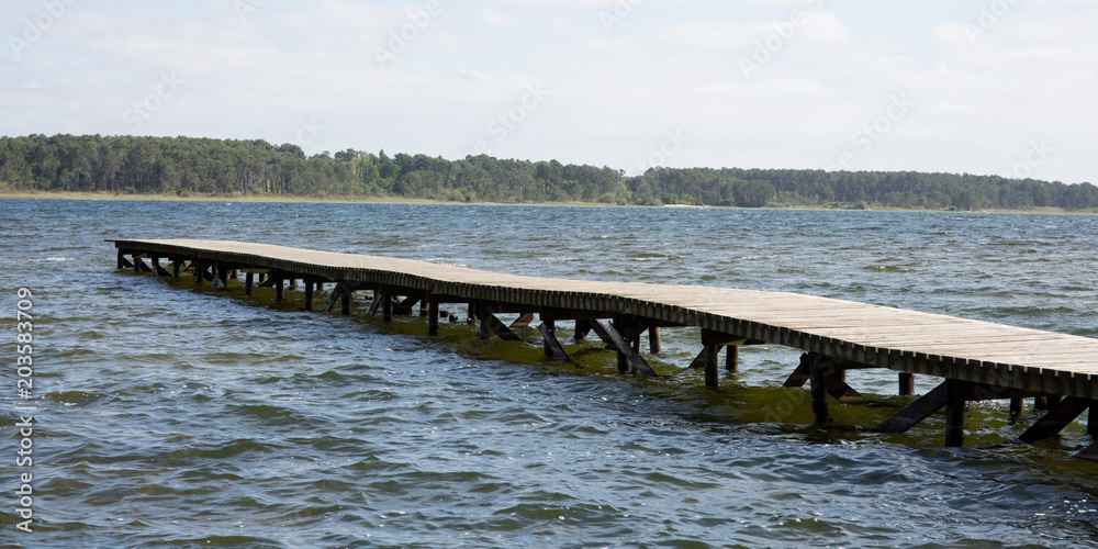 lake of Sanguinet is the 2nd largest lake in France Travel and Vacation. Freedom Concept