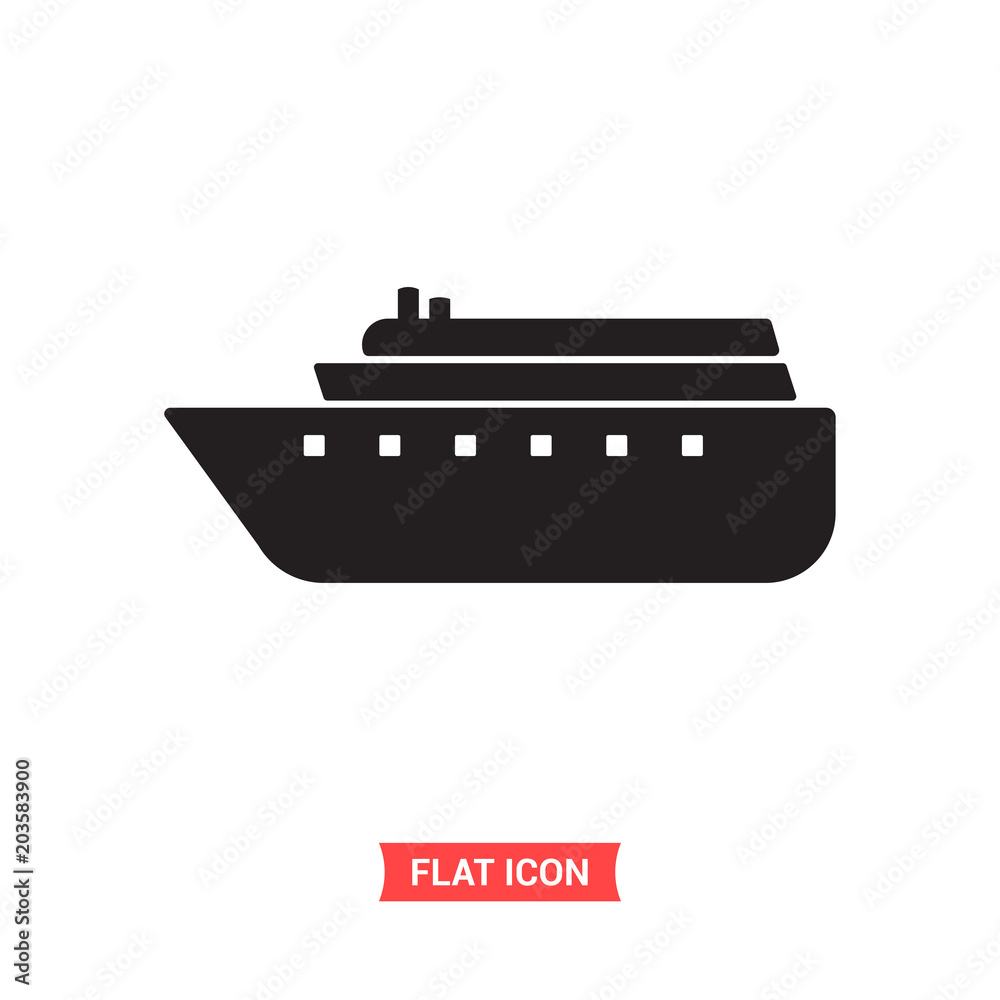 Ship vector icon, sea travel symbol. Trendy, simple flat sign illustration for web Ship vector icon, sea travel symbol. Trendy, simple flat sign illustration for web