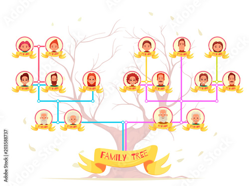 Family Tree Infographic Avatars
