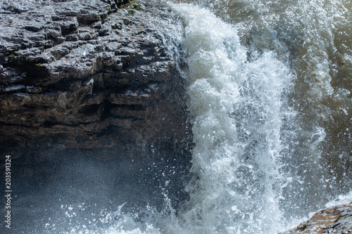 Waterfall. A fast mountain river. © Михаил Михайлов