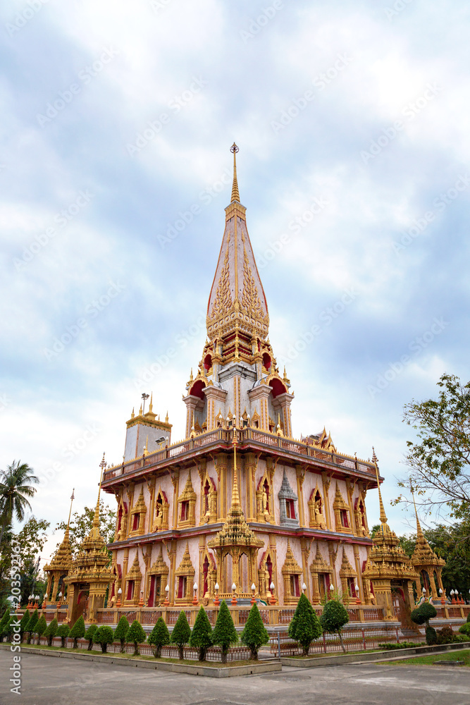 The Grand Pagoda at Wat Chalong  temple complex, Phuket, Thailand