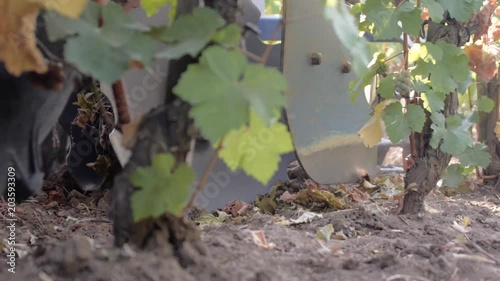 disking of the soil close-up 50fps