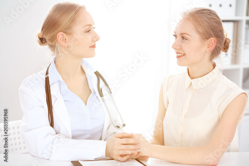 Doctor and patient during personal consulting in hospital