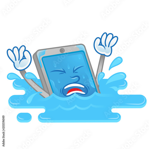 Wet smartphone