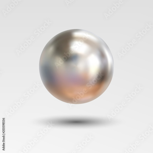 Chrome ball realistic isolated on white background © RDVector
