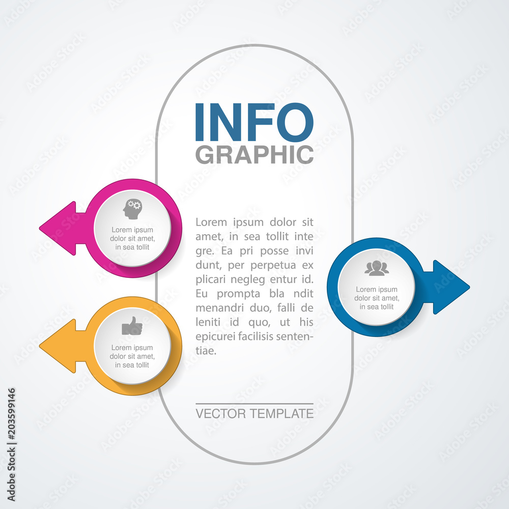 Vector infographic template for diagram, graph, presentation, chart, business concept with 3 options. Vector infographic template for diagram, graph, presentation, chart, business concept with 3 options.