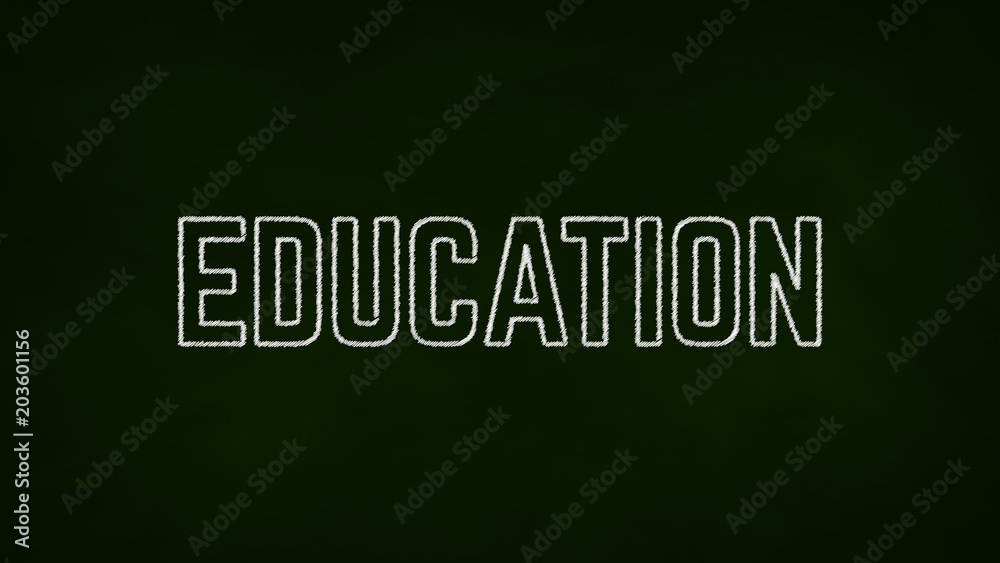 Obraz premium Education text on chalkboard concept