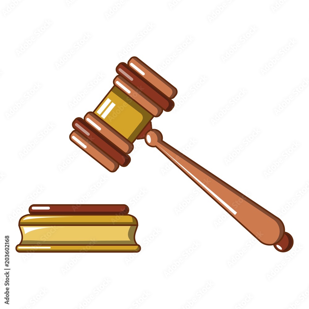 A lifted wood hammer icon. Cartoon of a lifted wood hammer vector icon for web design isolated on white background A lifted wood hammer icon. Cartoon of a lifted wood hammer vector icon for web design isolated on white background