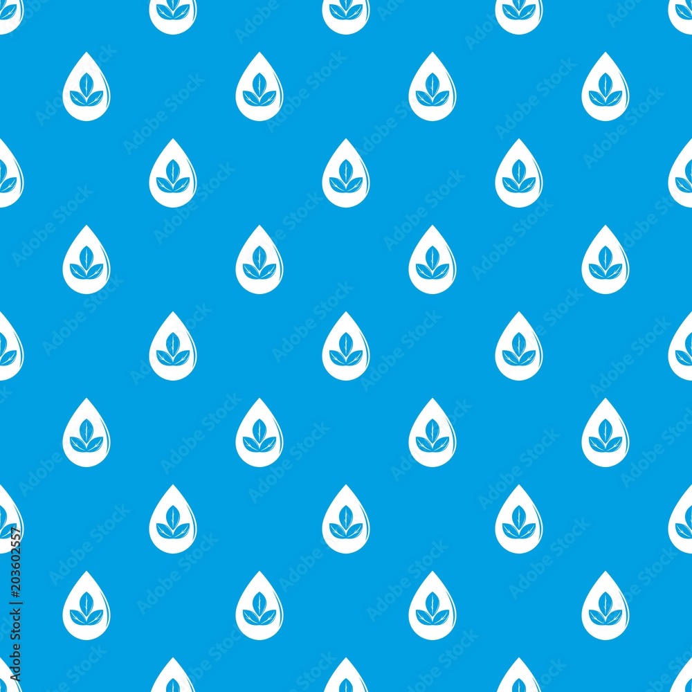 Drop eco pattern vector seamless blue repeat for any use Drop eco pattern vector seamless blue repeat for any use