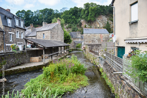 View of the old stone houses and the river in Fougeres, France, Europe. © ALIAKSANDR