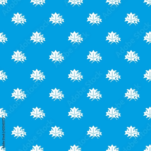 Maple pattern vector seamless blue repeat for any use