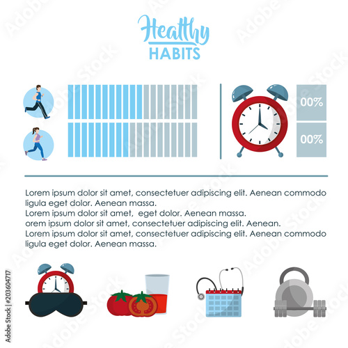 Healthy habits infographic