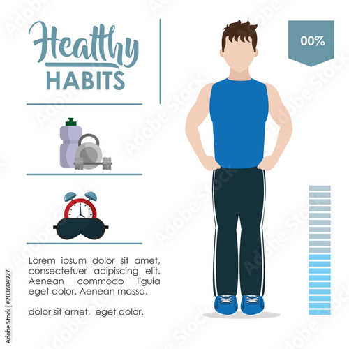 Healthy habits infographic